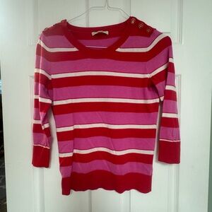 Banana Republic pink & red knit top